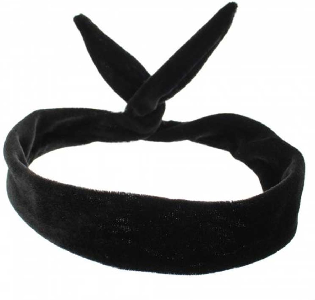 Fluwelen haarband met ijzerdraad zwart - Zacs Alter Ego